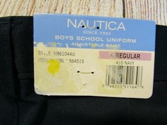 Nautica Boys School Uniform Navy Blue Shorts Adjustable Waist 6 Regular NWT
