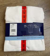 NWT Boy’s French Toast Uniform Short sleeve Whtie Polo Shirt 2-pack Medium Sz 8