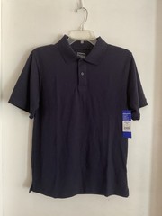 2 George Boys School Uniform Navy Blue Short Sleeve Polo Shirts -Size XXL (18)