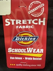 Dickies Boys Uniform School Shorts Black Size 18 Wrinkle Resistant