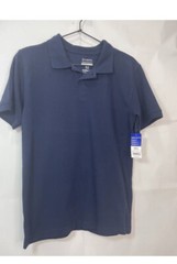 George Boys Navy Blue XL 14 -16 Short Sleeve Polo Uniform Shirt