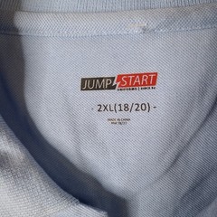 Jump Start Uniforms Shirt Kids Youth 2XL 18 20 Light Blue Short Sleeve Polo NEW