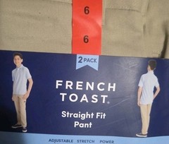 NWT French Toast Boys Size 6 Straight Fit School Uniform Pants Khaki & Navy 4 Ct