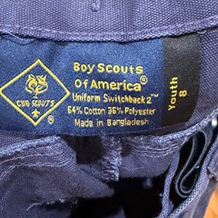 Boy Scouts of America Cub Scouts Uniform Switchback 2 Navy Cargo Pants Youth 8