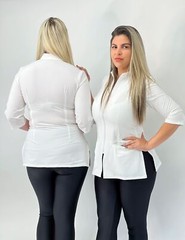 White Aesthetician Uniforms (3/4 Long Sleeve)