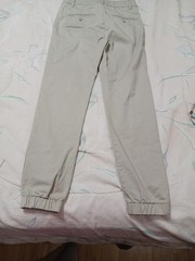 UNDER ARMOUR Boys youth 14 Beige Pants Button/zip Uniform Zip Side Pocket 27″ In