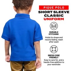 Access Unisex Short Sleeve School Uniform Pique Kids Polo Shirts