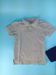 Place Boys Size Small S/P 5 – 6 Uniform Shirts Lot Short Sleeve Gray Navy EUC