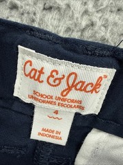 Cat & Jack Boys Youth 4 Blue Flat Front School Uniform Chino Shorts