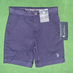 US Polo Assn Boys Uniform Shorts Size 5 Navy Blue