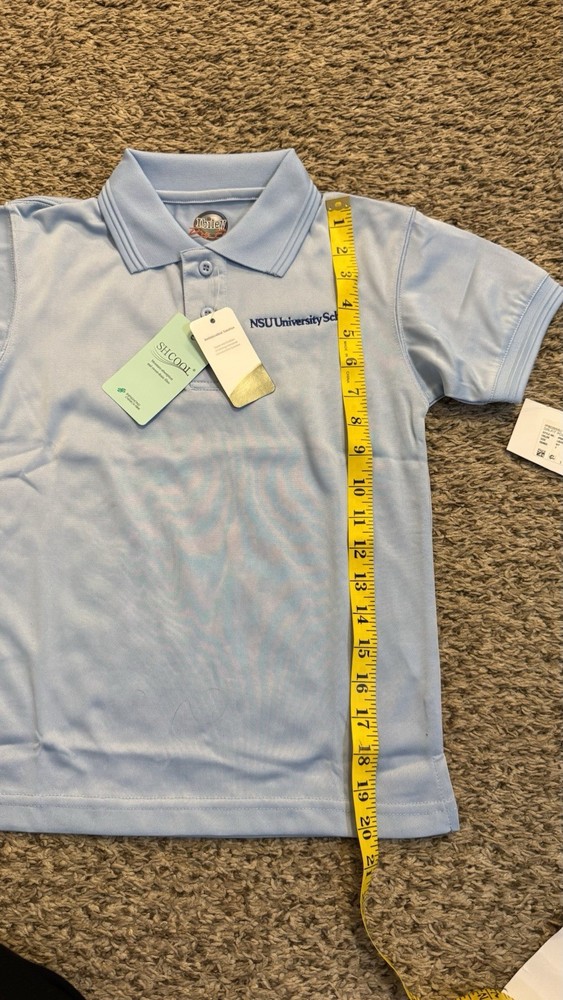 Lot of 3 Ibiley NSU University School Uniform Polo Shirts Youth Size 6/7 Blue NW