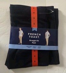 NWT French Toast Boys Size 6 Straight Fit School Uniform Pants Khaki & Navy 4 Ct