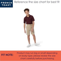 Boys Flat Front Stretch Twill Shorts with Adjustable Waist in Standard 7 Navy