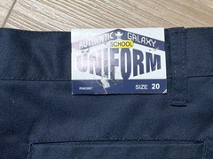 NWT Authentic Galaxy School Uniform Shorts Sz 20 SET OF 2 Khaki Navy Flat READ