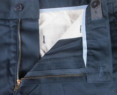 LANDS END Classic Navy School Uniform Plain Front Chino Shorts Boys 10 NEW