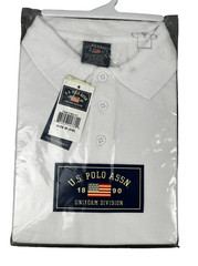Boys U.S. Polo Brand Red – White – School Uniform Polo Shirt 5-6 NWT