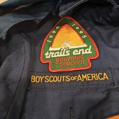 VTG Boy Scouts Of America Uniform Shirt Youth Medium 10-12 Blue Patches 1994