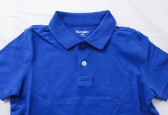 Old Navy Boy’s Short Sleeve Pique Uniform Polo Shirt EJ2 Blue Tango Size XS NWT