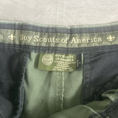 BSA Boy Scouts of America Uniform Shorts Youth 20 Waist 31-33 Olive Green Cargo