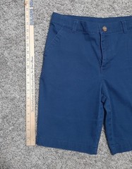 Wonder Nation Boys Uniform Shorts Blue Size 14 Cotton Blend Button Closure