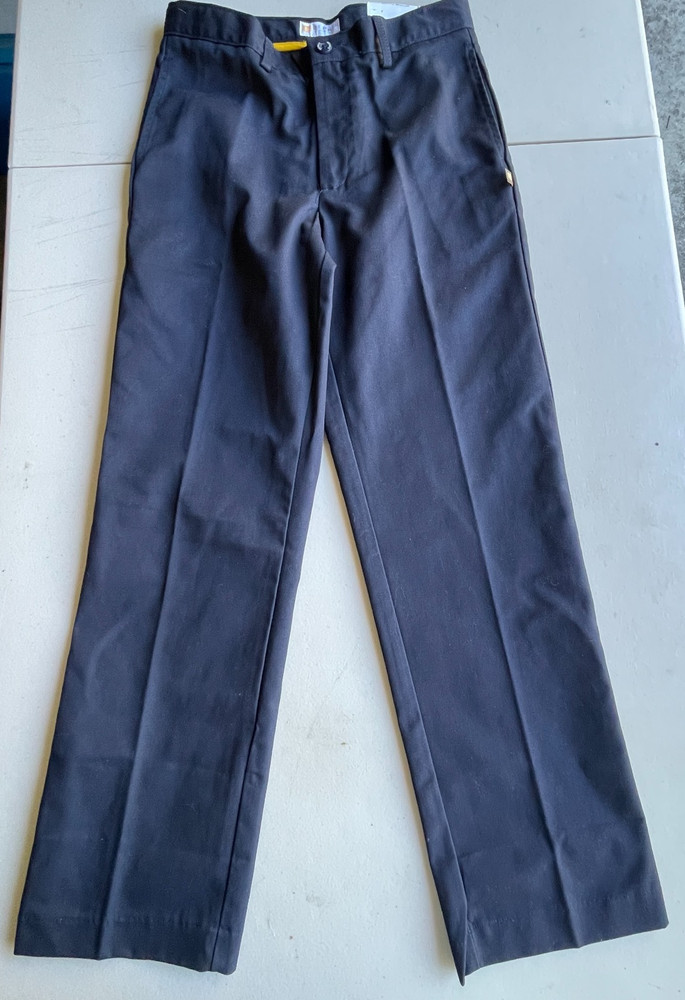 NWT Dennis Uniform Navy Irvington Pants Boys 16R Flat Front School Uniform 07700