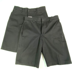 Mills Uniform Co. Boy’s Black Twill Shorts Size Regular 16 Adj. Waist Lot of 2