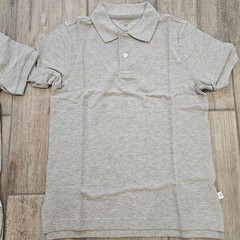 Gap Kids Polo Shirt Lot of 2 Boys M Gray Uniform Short Sleeve School Basics