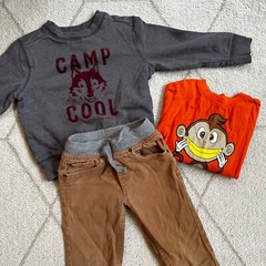 Boys 3T Bundle Sweatshirt Pants Monkey Tee Shirt Children’s Place Old Navy