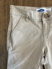 Old Navy French Toast Boys Uniform Bermuda Shorts Size 7 Beige 2 Piece Set