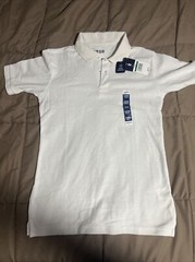 New Boys Youth Large Izod Polo Shirt White- School Uniform Large