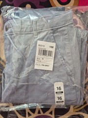 NWT The Children’s Place Boys Stretch Chino Pants: Size 16 Skinny, Gray