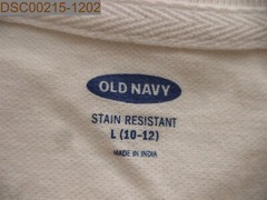 Old Navy Boy’s Short Sleeve Uniform Polo, White, L(10-12) 500044189025, 16″ Bust