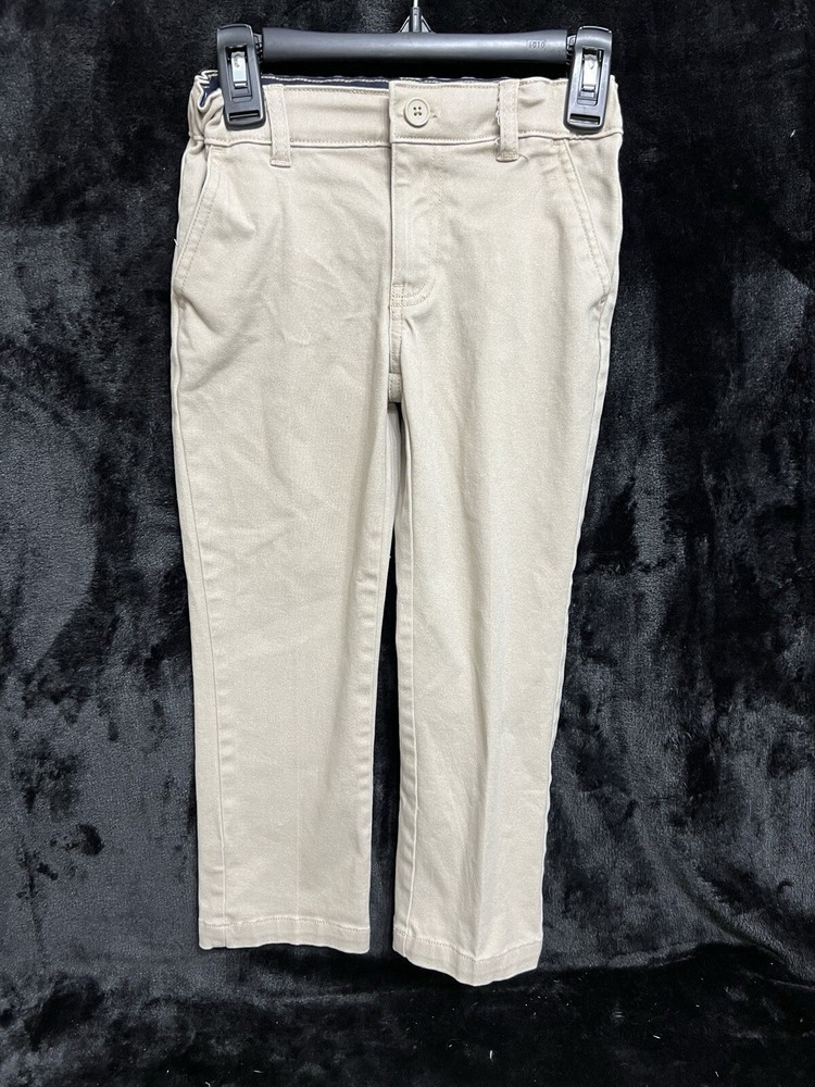 French Toast Boys Sz 6 Adjustable Waist Straight Fit Uniform Pants Khaki Tan