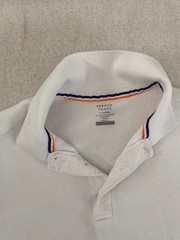 French Toast Polo Shirt Boys L White Short Sleeve Uniform Collared Side Slits