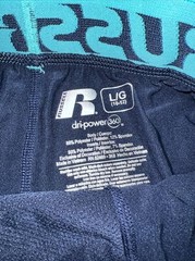 Russell Boys L (10-12) Sport 3/4 Compression Short Pant Intellifresh Stretch