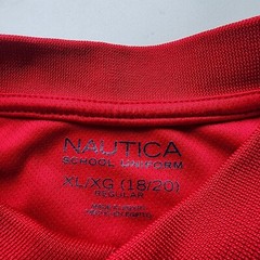 Nautica Boys Uniform Short Sleeve Performance Red XL (18/20) Regular