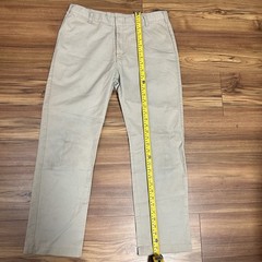Tom Sawyer Boys School Uniform Pants Khaki Size 34 Husky Flat Front