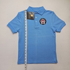 Dennis Uniform Polo Shirt Blue Size Youth Small YS Stratford School Logo, New