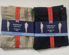 NWT French Toast Boys Size 6 Straight Fit School Uniform Pants Khaki & Navy 4 Ct