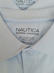 Boys Moisture Wicking Polo Shirt School Uniform Medium M (10/12) UPF 50+
