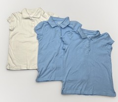 Lot of 3 Childrens Polo Shirts School Uniforms Sizes 6/7 and 7/8 Cat&Jack/Place