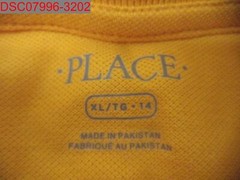 The Children’s Place Boys’ Yellow Pencil Uniform Pique Polo XL (14) 193511657624