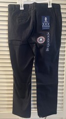 IZOD Boys Uniform Navy Dress Chino Pants Flat Front Adjustable Waist. 16 Husky