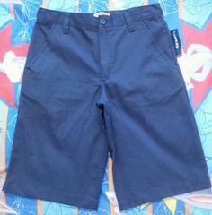 OLD NAVY Boy’s School Uniform 100% Cotton Bermuda Shorts, Navy Blue, Size 16 NEW