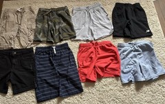 Boys Size 8 Pants & Shorts Lot Of 8 Cat & Jack New Balance Nautica Tommy