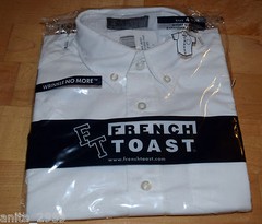 New! FRENCH TOAST School Uniforms Boys Sz 4 Short Sleeve DRESS SHIRT White