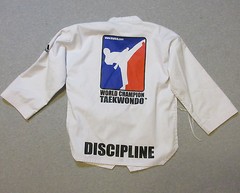 ADIDAS 130CM YOUTH KIDS TAE KWON DO CHAMPION FEDERATION KARATE GI UPPER UNIFORM