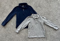 Boys School Uniform Long Sleeve Polo Children’s Place Size Small 5/6 Lot Of 2