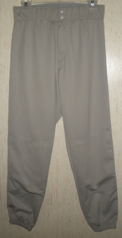EXCELLENT BOYS N2N LIGHT GRAY KNIT BASEBALL UNIFORM PANTS SIZE M