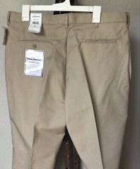 School Uniform Khaki Size38 Husky Adjustable Fit Tom Sawyer Wrinkle Free